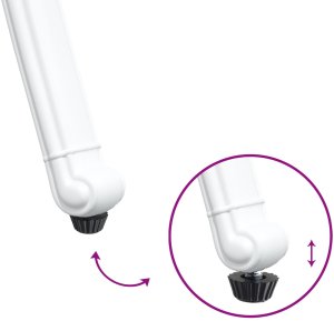 vidaXL Krzesło ogrodowe Białe Metal 62 x 64 x 93 cm Trwałe 9