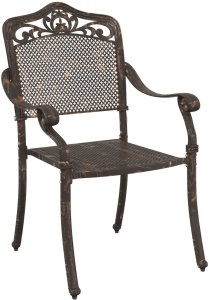 vidaXL Krzesło na zewnątrz Brąz Aluminium 62 x 64 x 93 cm Wytrzymałe 3