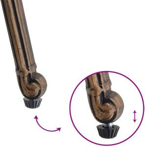 vidaXL Krzesło na zewnątrz Brąz Aluminium 62 x 64 x 93 cm Wytrzymałe 9