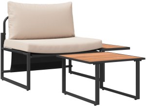 vidaXL Zestaw sofy ogrodowej Taupe Stal malowana proszkowo 6