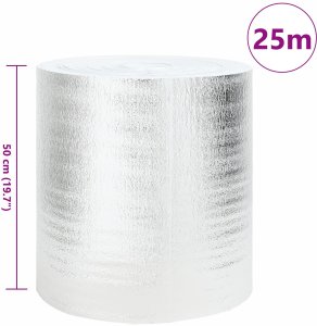 vidaXL Taśma Odbłyśnikowa Srebrna Aluminium 0,5 x 25 m 5