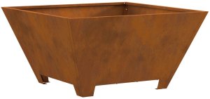 Palenisko ogrodowe vidaXL Ognisko Brązowe Stal nierdzewna 60 x 60 x 30 cm Mega trwałe 2