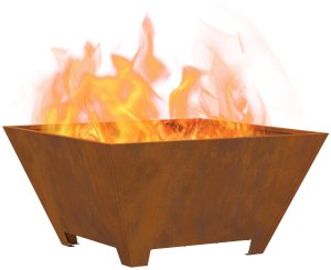 Palenisko ogrodowe vidaXL Ognisko Brązowe Stal nierdzewna 60 x 60 x 30 cm Mega trwałe 3