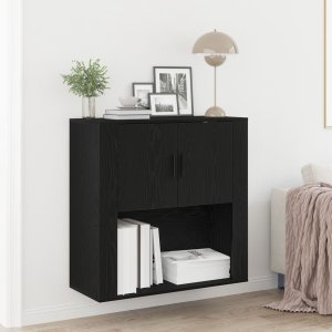 vidaXL Szafka Czarny dąb Drewno inżynieryjne 80 x 33 x 80 cm 1