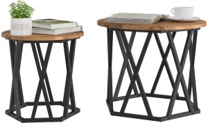 vidaXL Stolik Kawowy Drewno z odzysku Drewno 50 x 50 x 40 cm Trwały 3