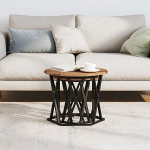 vidaXL Stolik Kawowy Drewno z odzysku Drewno 50 x 50 x 40 cm Trwały 4