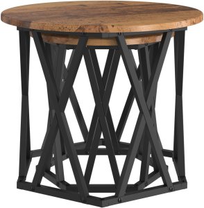 vidaXL Stolik Kawowy Drewno z odzysku Drewno 50 x 50 x 40 cm Trwały 5