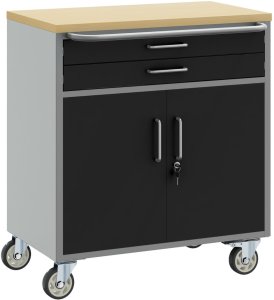 vidaXL Szafka Narzędziowa Czarna Stal 75 x 45 x 85 cm 2