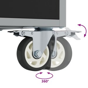 vidaXL Szafka Narzędziowa Czarna Stal 75 x 45 x 85 cm 9