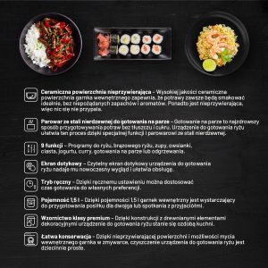 Ryżowar Lauben Multifunction Rice Cooker 1500BW 8