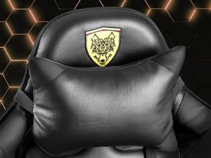 FOTEL GAMINGOWY Z PODNÓŻKIEM CZARNY KUBEŁKOWY BIUROWY OBROTOWY REGULOWANY NOWOCZESNY DLA GRACZA DZIECI MŁODZIEŻY 7