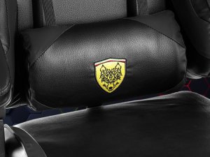 FOTEL GAMINGOWY Z PODNÓŻKIEM CZARNY KUBEŁKOWY BIUROWY OBROTOWY REGULOWANY NOWOCZESNY DLA GRACZA DZIECI MŁODZIEŻY 8