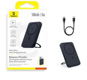 Powerbank Baseus PicoGo Qi2 5000mAh 20W czarny 2