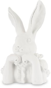 Figurka popiersie królika 35x22x14,5 cm TORACE biały 1