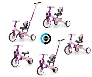 Milly Mally Rowerek 5w1 Optimus Max Pink 11