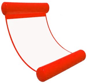 DA164A Dmuchany materac leżak do wody     czerwony 2