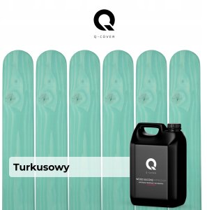 IMPREGNAT BARWIĄCY DO DREWNA Z SILIKONEM 2w1 DESKI KOLOR TURKUSOWY H1441 5L 6