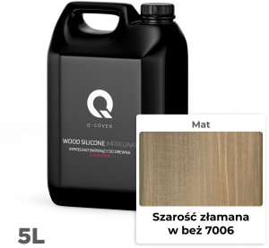 IMPREGNAT BARWIĄCY DO DREWNA Z SILIKONEM 2w1 KOLOR SZAROŚĆ JASNA 7001 5L 2