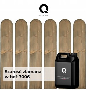 IMPREGNAT BARWIĄCY DO DREWNA Z SILIKONEM 2w1 KOLOR SZAROŚĆ JASNA 7001 5L 6