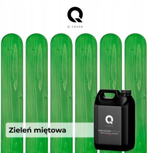 IMPREGNAT BARWIĄCY DO DREWNA Z SILIKONEM 2w1 KOLOR ZIELEŃ MIĘTOWA 6029 5L 6