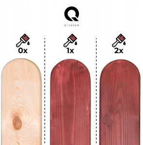 IMPREGNAT BARWIĄCY DO DREWNA Z SILIKONEM 2w1 DESKI KOLOR WIŚNIA JAPOŃSKA 5L 3