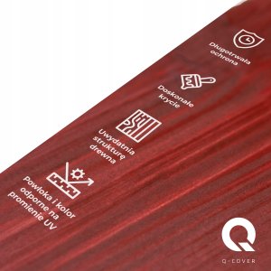 IMPREGNAT BARWIĄCY DO DREWNA Z SILIKONEM 2w1 DESKI KOLOR WIŚNIA JAPOŃSKA 5L 4