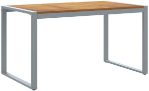 vidaXL Stół ogrodowy Szary Stal Średni Dla wielu osób 2