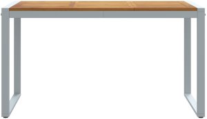 vidaXL Stół ogrodowy Szary Stal Średni Dla wielu osób 5