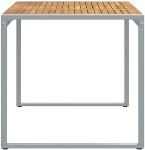 vidaXL Stół ogrodowy Szary Stal Średni Dla wielu osób 6