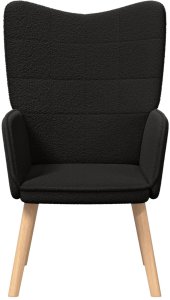 vidaXL Fotele , fotel rozkładany i łóżko Czarny Tkanina 4