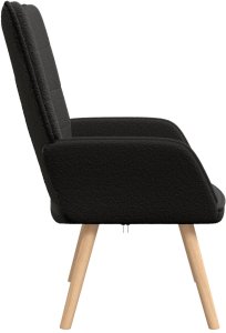 vidaXL Fotele , fotel rozkładany i łóżko Czarny Tkanina 5