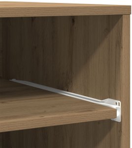 Stojak na drukarkę vidaXL z kółkami szary Sonoma 60x48x74 cm Dąb rzemieślniczy 7