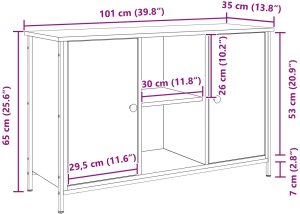 vidaXL Szafka RTV Dąb rzemieślniczy Płyta wiórowa Średnia 9