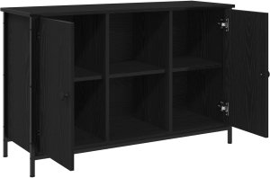 vidaXL Szafka TV Czarny dąb Średni 3