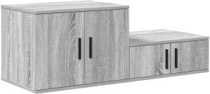 vidaXL Szary Stoliki Nocne Szary sonoma Drewno kompozytowe 5