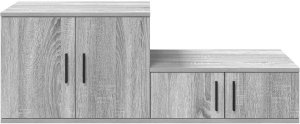 vidaXL Szary Stoliki Nocne Szary sonoma Drewno kompozytowe 7