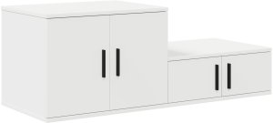 vidaXL Stoliki nocne Biały MDF 127 x 41 x 40 cm Stolik nocny 5