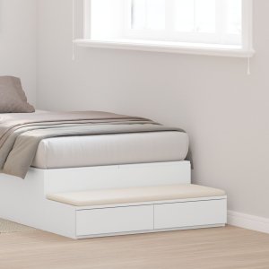 vidaXL Stolik nocny Biały MDF, laminat 90 x 36.5 x 16.5 cm Elegancki 1