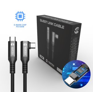 Vortex Virtual Reality VortexVR Kabel 5m USB-C (Fast charging) + Element mocujący | META QUEST LINK 2