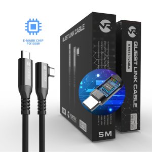 Vortex Virtual Reality VortexVR Kabel 5m USB-C (Fast charging) + Element mocujący | META QUEST LINK 3
