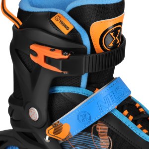 Rolki Nils Extreme NA13808 rekreacyjne regulowane czarno-niebieskie r. 34-37 4