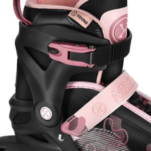 Rolki Nils Extreme NA13808 rekreacyjne regulowane czarno-różowe r. 38-41 4