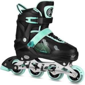 Rolki Nils Extreme NA13808 rekreacyjne regulowane czarno-zielone r. 34-37 1