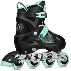 Rolki Nils Extreme NA13808 rekreacyjne regulowane czarno-zielone r. 34-37 3