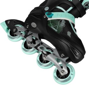 Rolki Nils Extreme NA13808 rekreacyjne regulowane czarno-zielone r. 34-37 5