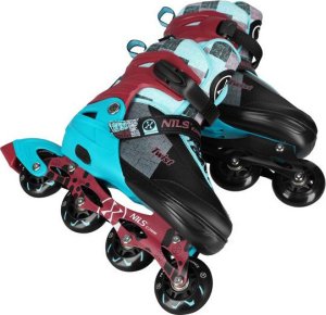 Rolki Nils Extreme NA13810 rekreacyjne regulowane turkusowe r. 35-38 6