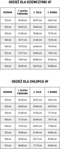 4f Spodnie dla dziewczynki 4F CAS F0950 czarne 4FJWSS25TTROF0950 20S 158cm 7