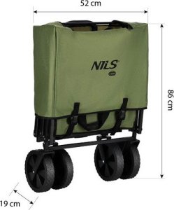 Nils Extreme Wózek turystyczny transportowy plażowy do 100kg zielony Nils camp NC2602 150L 8