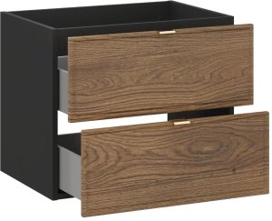 Comad Szafka pod umywalkę nablatową TALIA CASELLA 2S 60cm dąb casella/czarny mat z blatem COMAD 2