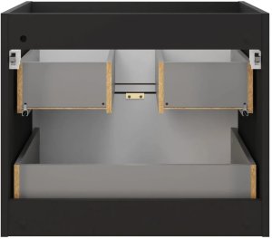 Comad Szafka pod umywalkę nablatową TALIA CASELLA 2S 60cm dąb casella/czarny mat z blatem COMAD 3